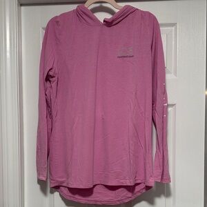 Vineyard Vines Dusty Pink Long Sleeve Hooded Tee